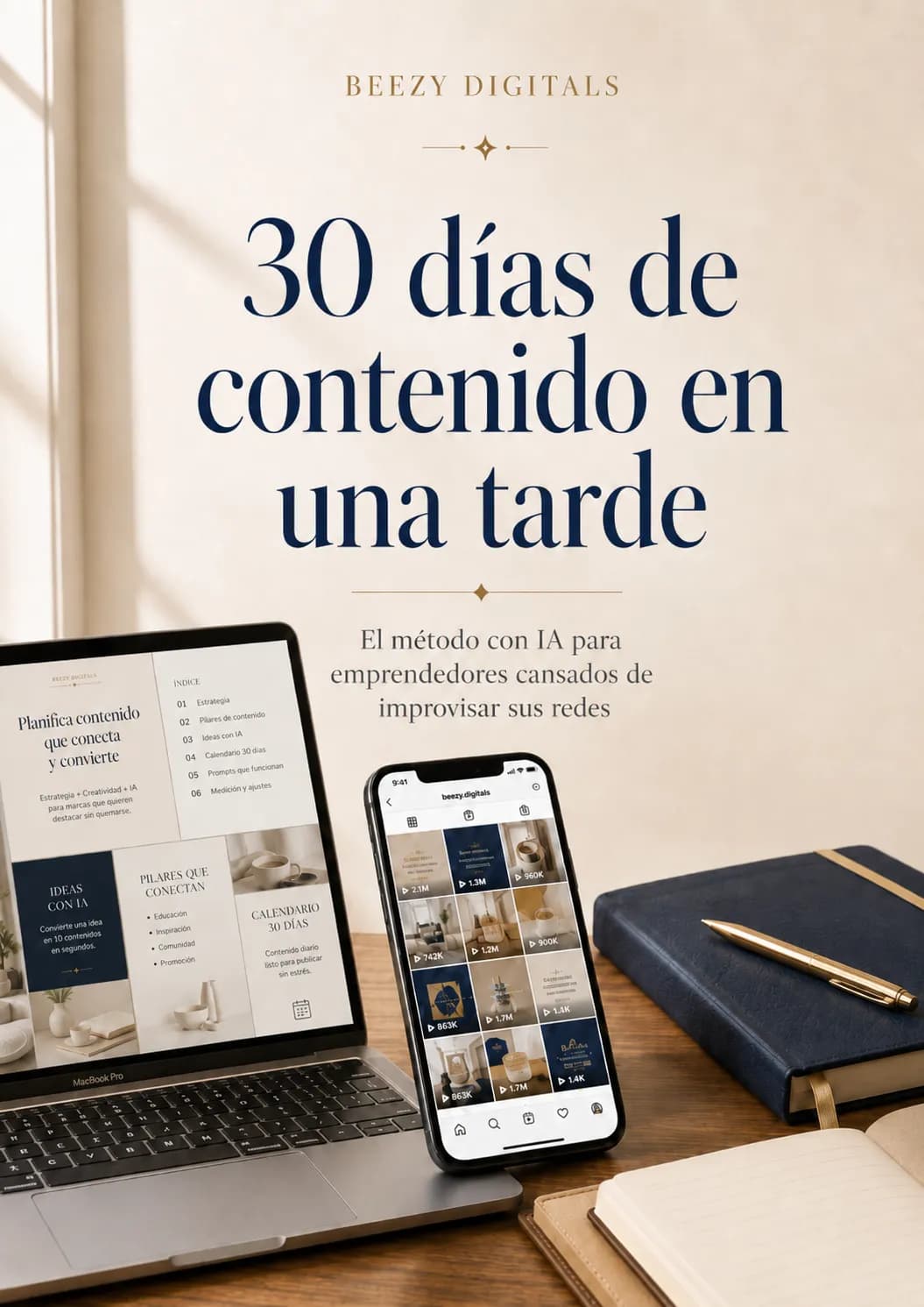 Tapa del ebook 30 días de contenido en una tarde