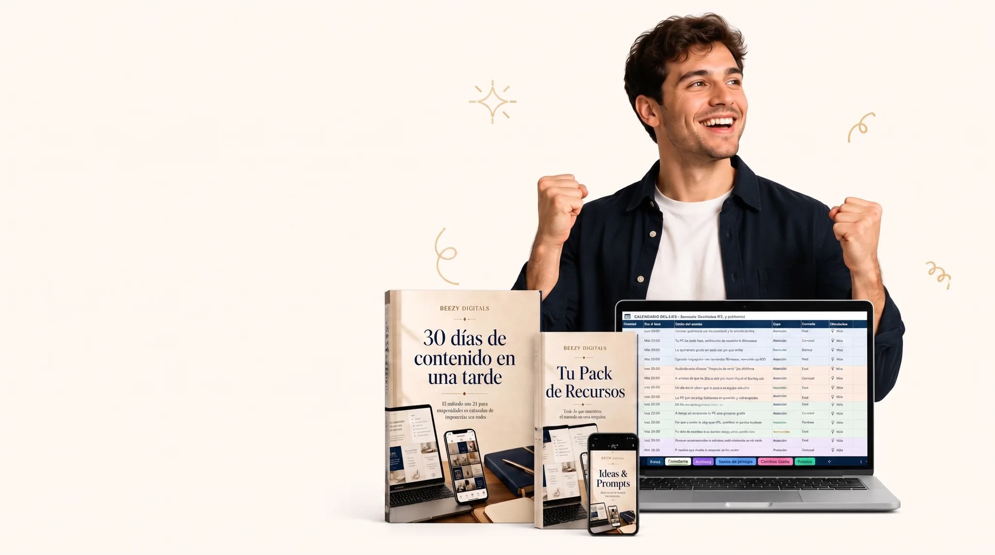 30 días de contenido en una tarde: el ebook, el pack de recursos y el calendario del mes armado con IA